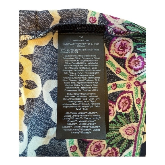 Y.A.S Top Yasmylia Crop Top With Back Tie - Size XL - Picture 8 of 15